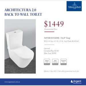 VILLEROY & BOCH ARCHITECTURA 2.0 DIRECTFLUSH BTW TOILET