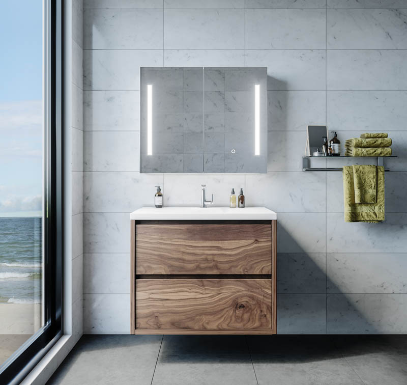 Remer Amber LED shaving cabinet - Designer Bathrooms Plus